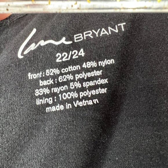 LANE BRYANT Black Lace Top Womens Plus 22 / 24 Sleeveless Zip Back Tank - Picture 3 of 8